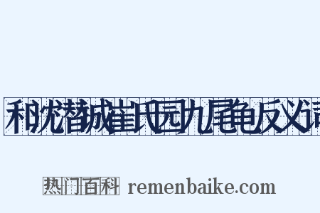 和沈潜诚崔氏园九尾龟反义词是什么意思的图片